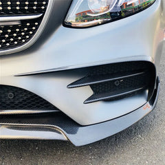 Carbon Fiber Front Bumper Fog Lamp Vents -  Mercedes Benz E43 E300 E400 E450 Sport 2016-2020.