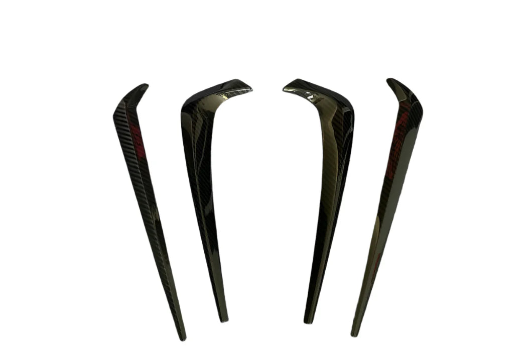 prepreg Carbon Fiber Front Bumper Canards Trim -  Lexus LC500 LC500H.