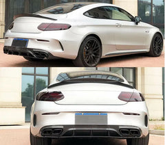 Carbon Fiber Rear Trunk Spoiler - Mercedes Benz C Class W205 C205 C63 C43 AMG Coupe 2014 - 2019.