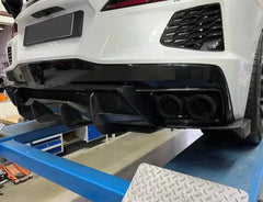 Carbon Fiber Rear Diffuser - Chevrolet Corvette C8.