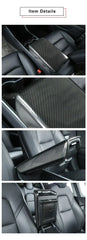 Carbon Fiber Armrest Cover overlay - TESLA Model 3 & Y.