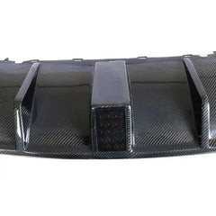 Carbon Fiber Rear Diffuser w/ Brake Light - Audi S3 / A3 S Line.