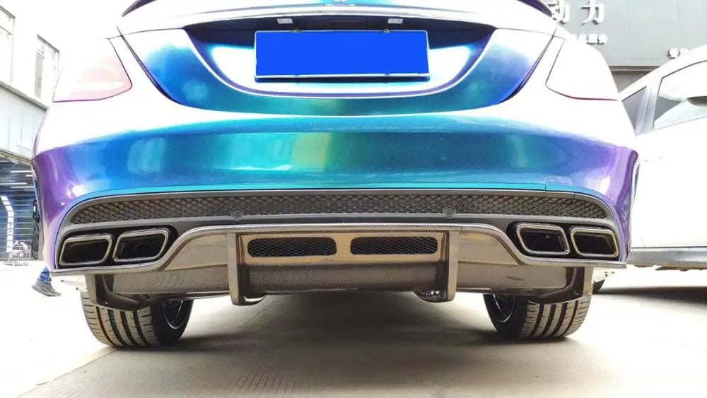 Carbon Fiber Rear Undertray diffuer - Mercedes Benz W205 C63 AMG Sedan 4-Door 15-18.