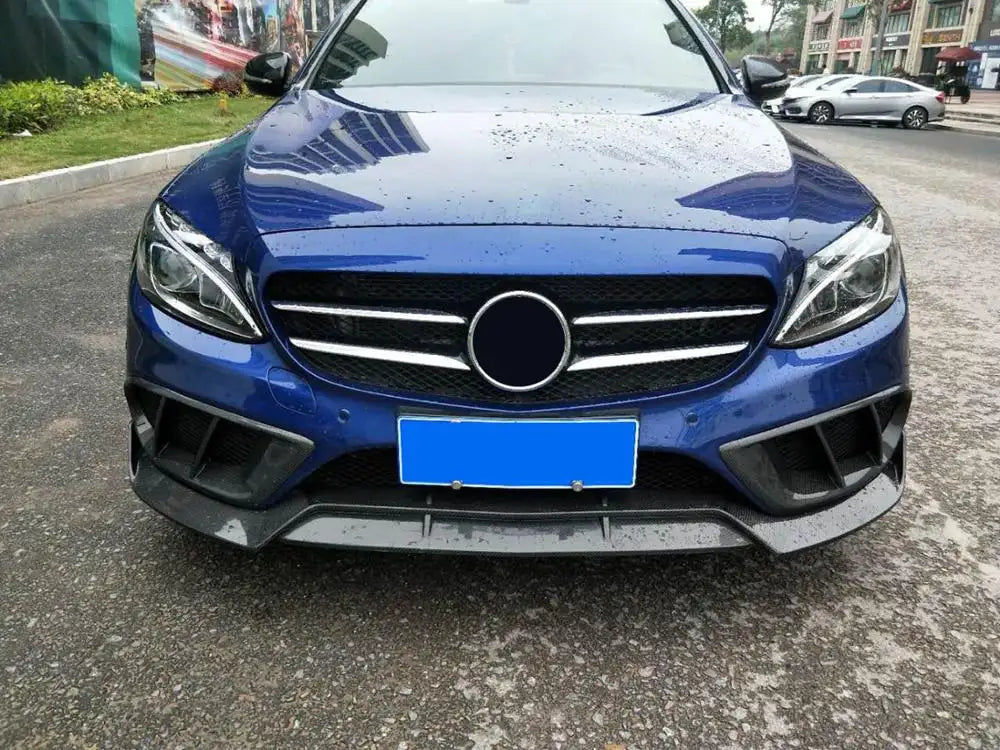 Carbon Fiber Front Air Vent Trim - Mercedes C300 C400 C450 C43 AMG Sedan 15-17.