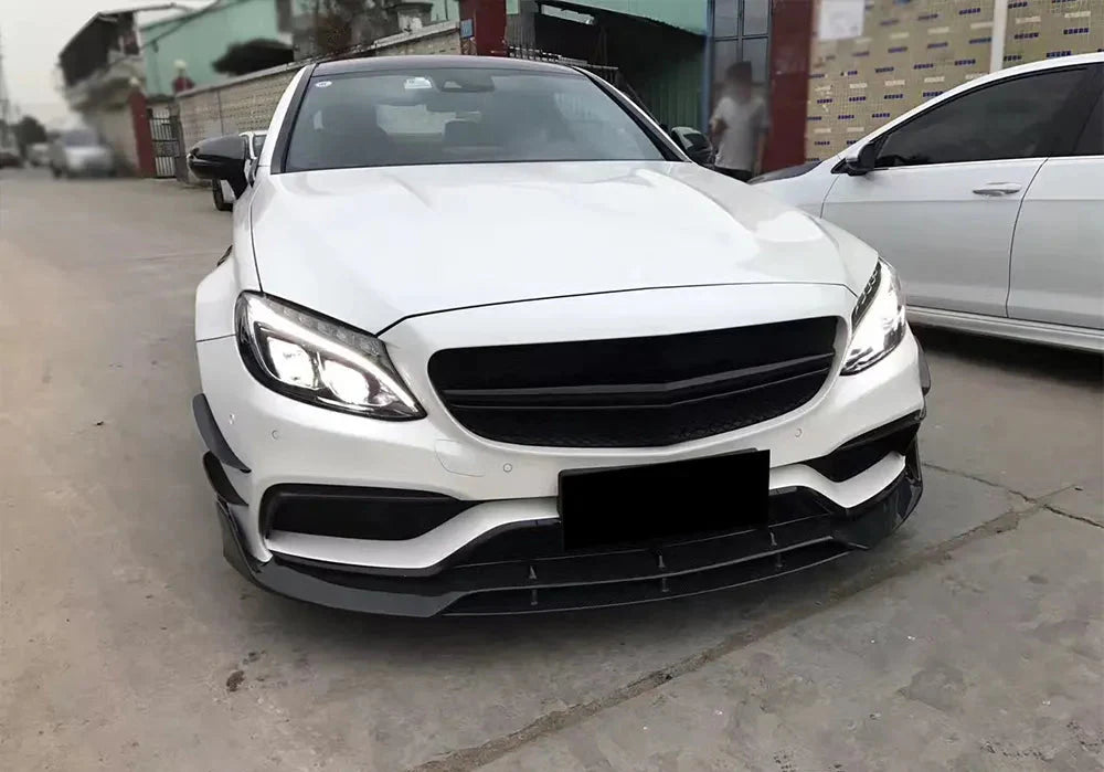 Carbon Fiber Front Lip - Mercedes Benz W205 C63 AMG 15-19.