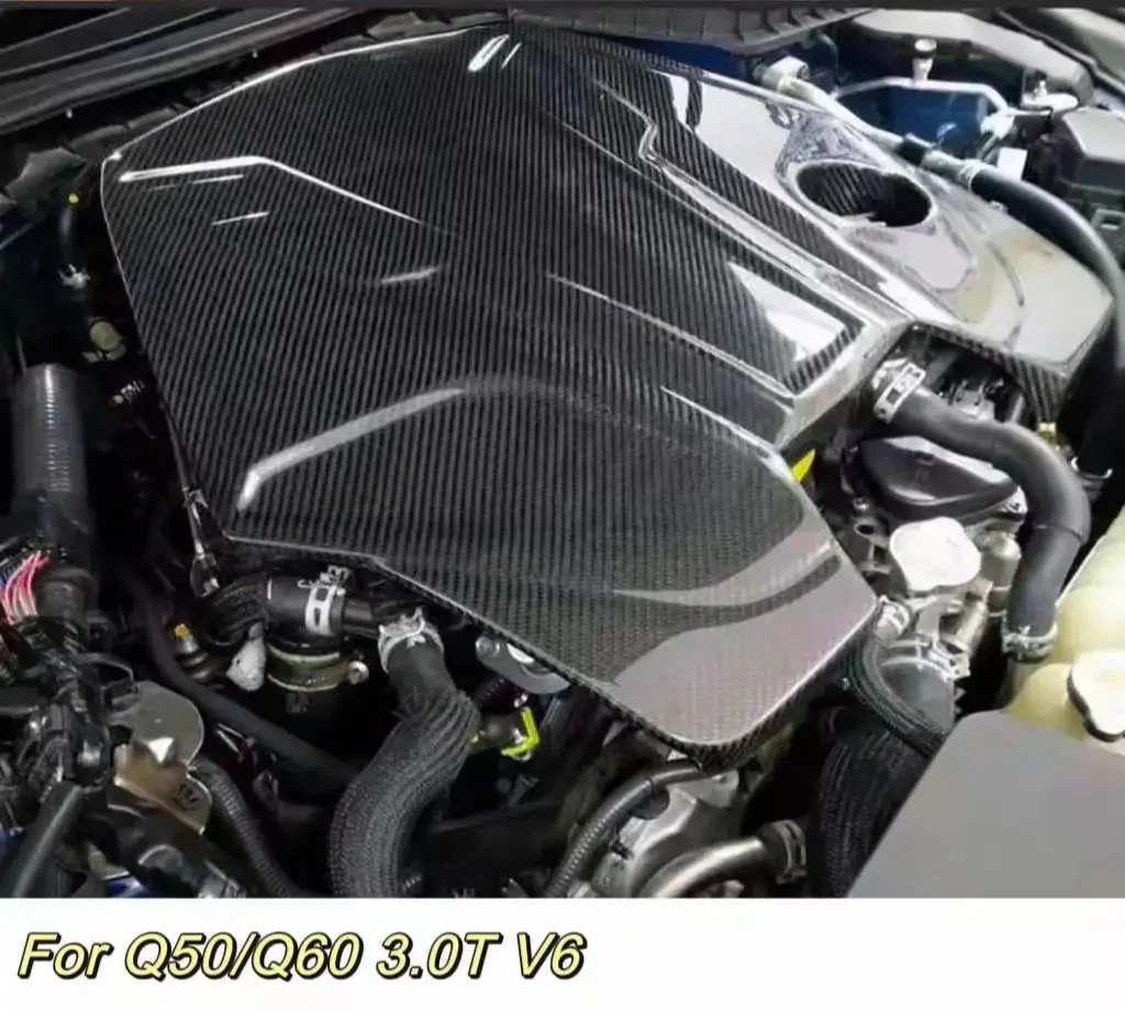 Carbon Fiber Engine Cover -  Infiniti Q50 Q60 3.0T V6.