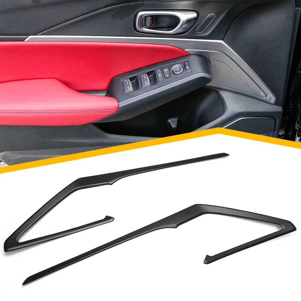 Carbon fiber Interior Door Panel Strip Trim Set - Acura Integra Type S 2022-2024.