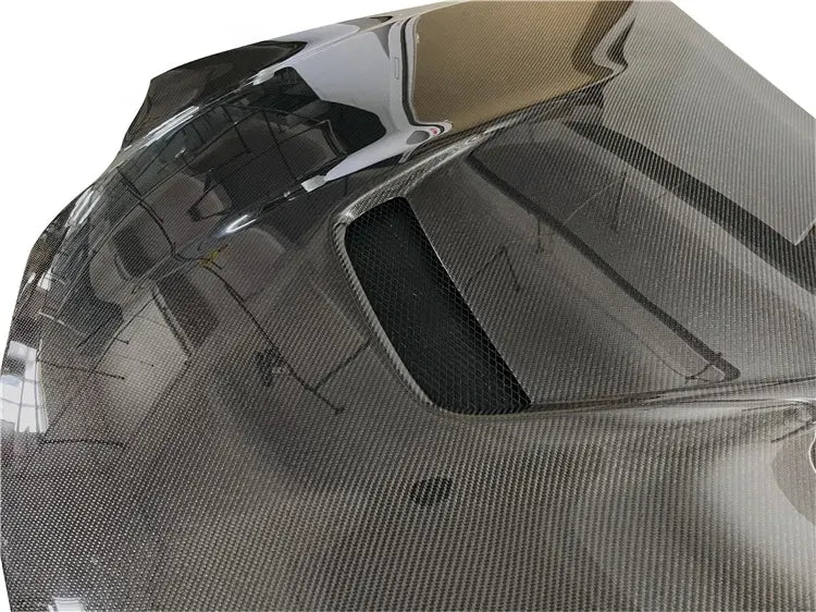 RCF Style Carbon Fiber Vented Hood - 2014-2020 Lexus IS.