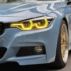 CSL Yellow DRL Headlight Modules Angel Eyes - BMW 3 Series F30 F31 LCI LED Headlight 2016-18.