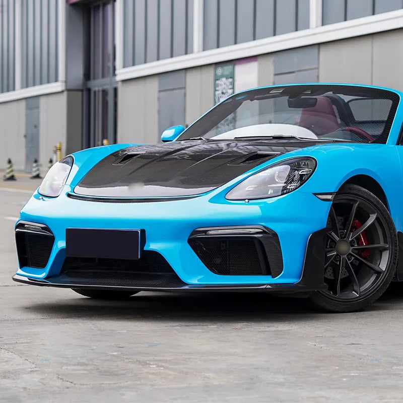 Carbon Fiber Front Bumper Splitter Lip - Porsche 718 GT4 RS.