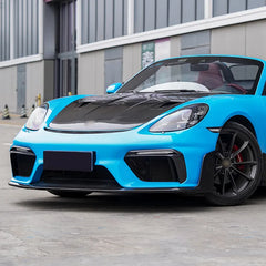 Carbon Fiber Front Bumper Splitter Lip - Porsche 718 GT4 RS.