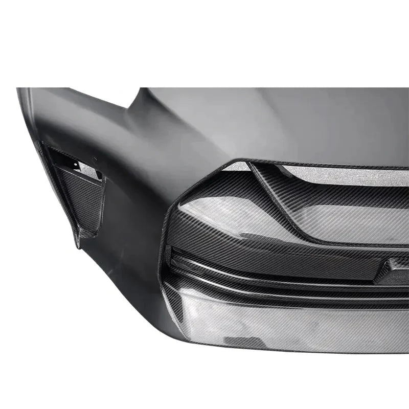 TS Style Carbon Fiber Front Bumper w/ lip - Nissan GTR R35.