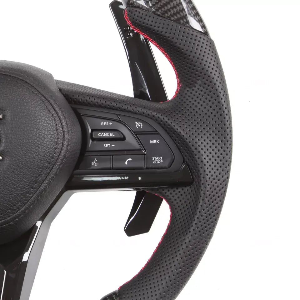 Facelift Conversion Carbon Fiber Steering Wheel complete steering wheel - Nissan GTR R35 2007-2020.