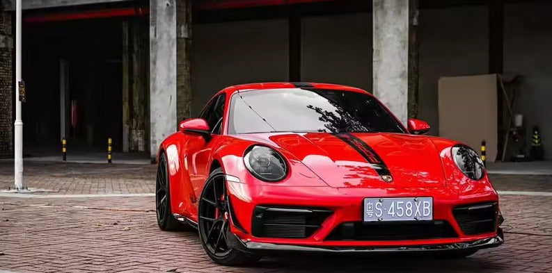 Dry Carbon Fiber Front Lip P style - Porsche 911/992.1 Carrera/S/4/ & 4S Sport.