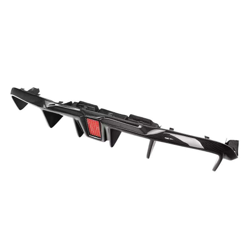 KHF Style Carbon Fiber Rear diffuser w/ Brake Light - BMW F87 M2.