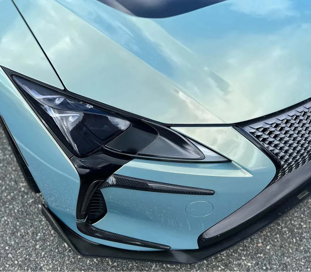 prepreg Carbon Fiber Front Bumper Canards Trim -  Lexus LC500 LC500H.