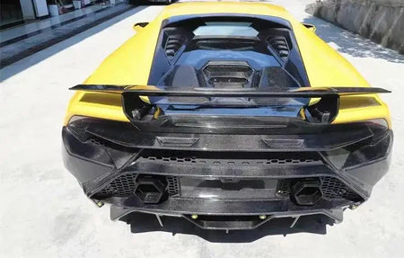 Tecnica Style Carbon Fiber Rear Engine Cover w/ Wing - Lamborghini Huracan LP580 LP610.