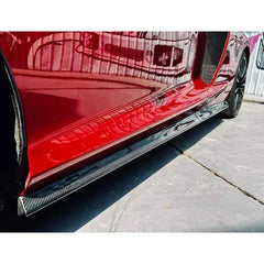 Prepreg Carbon Fiber Side Skirt Door Extensions Set V2 - Mclaren GT.