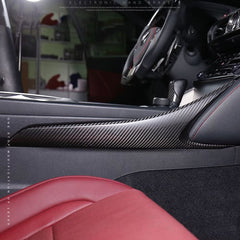 Prepreg Carbon Fiber Center Console Side Trim - Lexus IS IS250 IS300 IS350 F Sport 2014-2017.