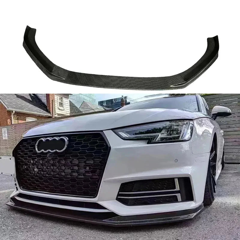 Carbon Fiber Front Lip V2 - Audi A4 S4 B9.