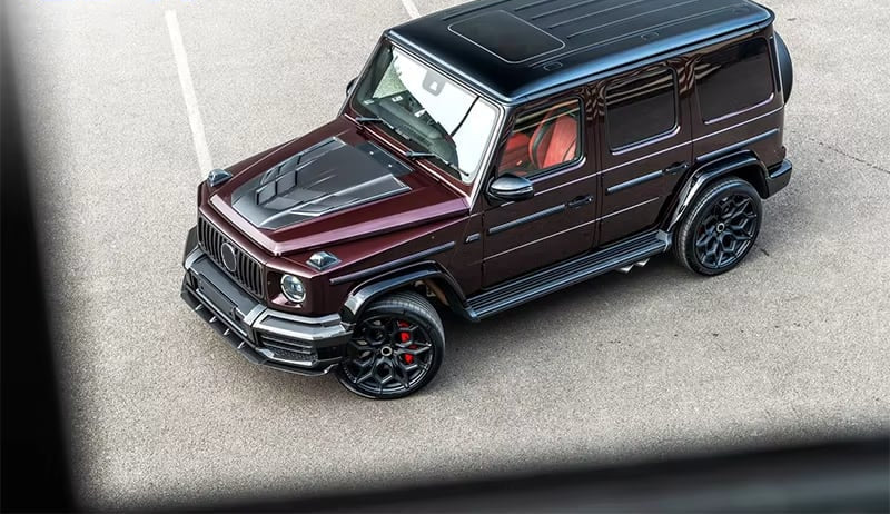 Prepreg Carbon Fiber K Pro Style Vented Engine Hood - Mercedes Benz G-Class AMG W464.