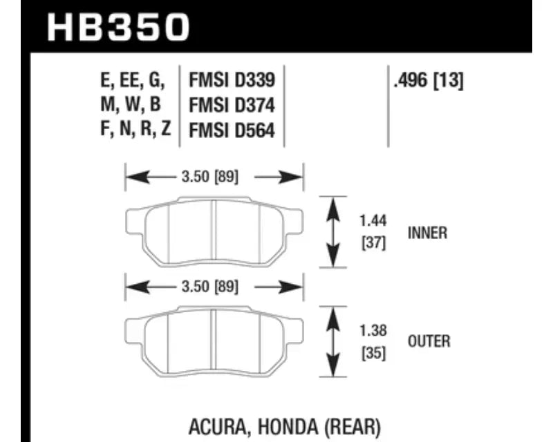 Hawk Performance DTC-60 Rear.