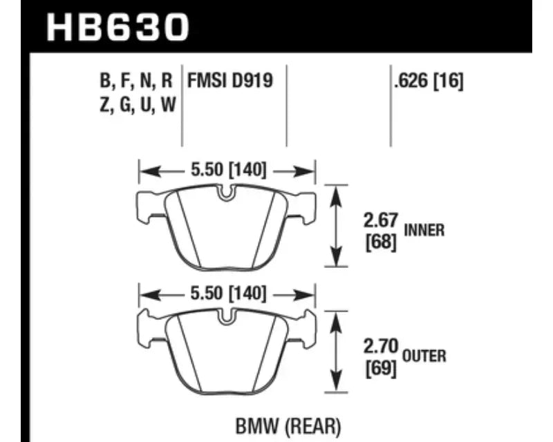 Hawk Performance HPS 5.0 BMW Rear.