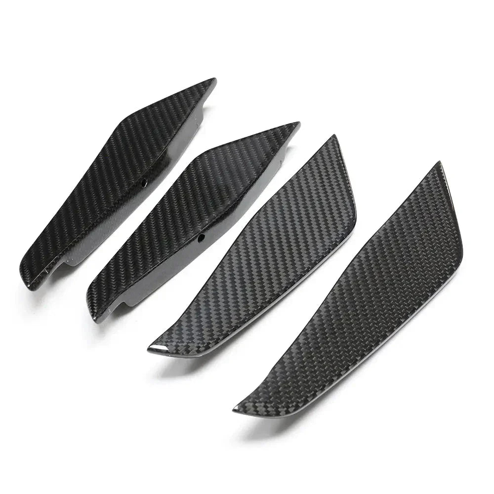 Dry Carbon Fiber Side Bumper Trims Air Vent Canards - BMW G87 M2.