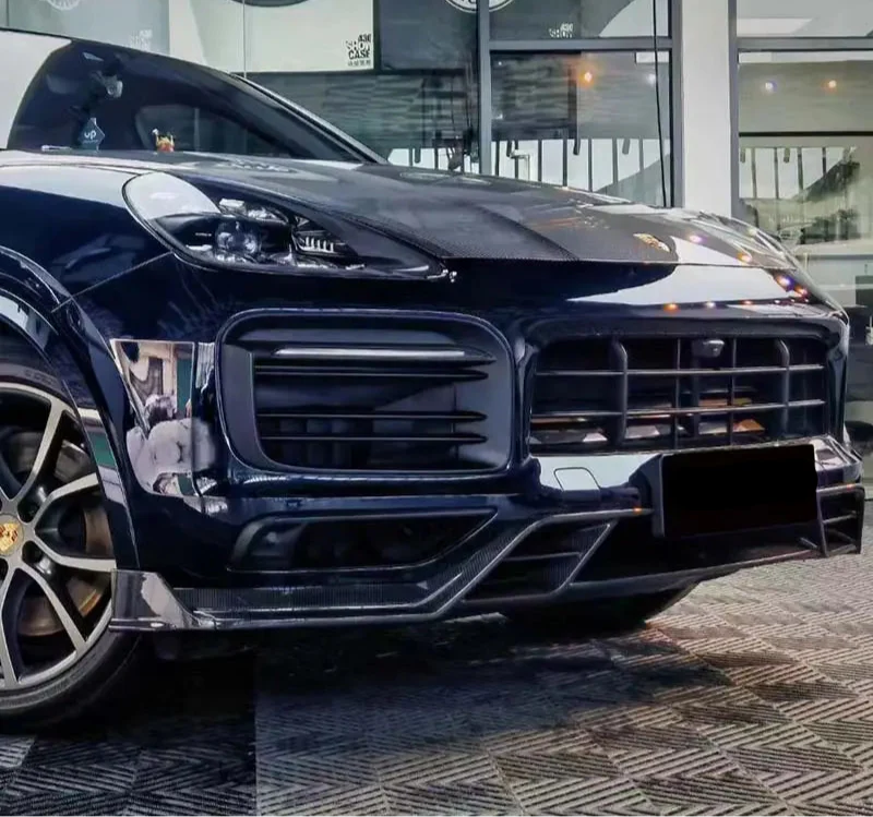 Paktechz Dry Carbon Fiber Front Splitter Lip - Porsche Cayenne S GTS Couper 9YA 9Y0 9Y3.