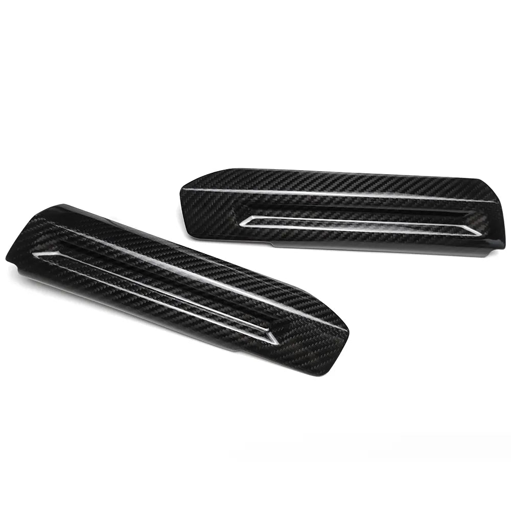 Prepreg Carbon Fiber Inner Door Armrest Handle Cover Trim - Ford Mustang S650 GT V8 Dark Horse Ecoboost 2024+.