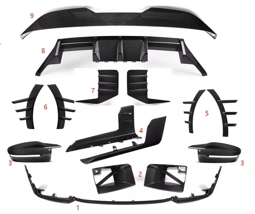 MP Style Carbon Fiber Full Body Kit - BMW G87 M2.