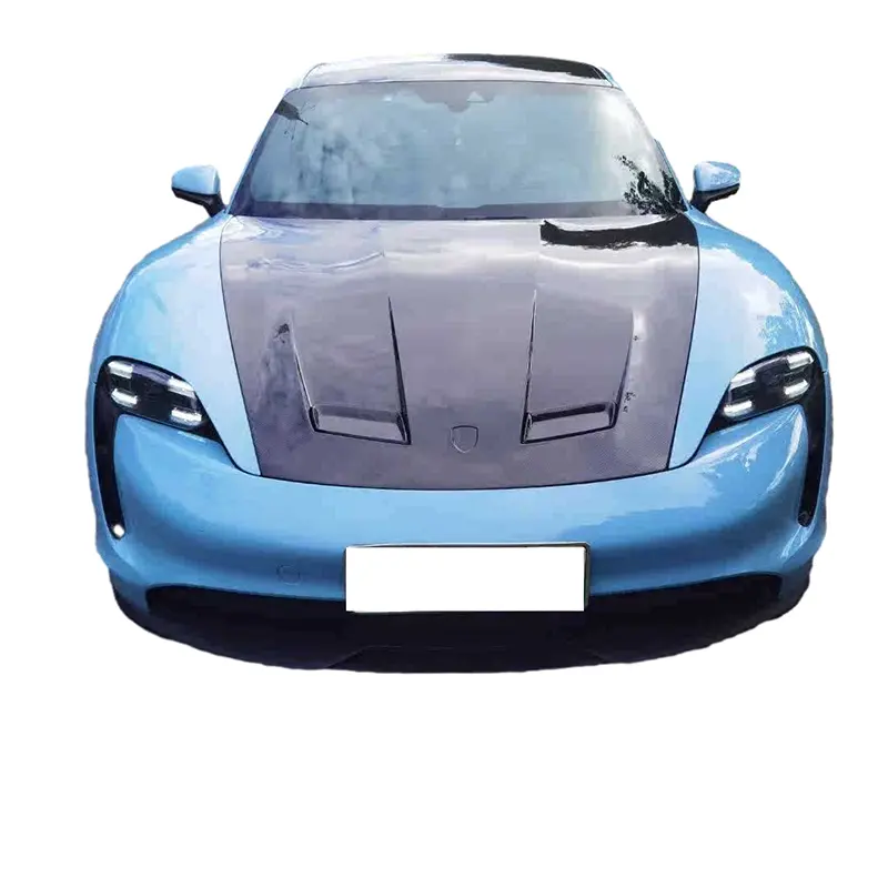 Carbon Fiber vented Front Hood Bonnet - Porsche Taycan 9J1 Turismo RWD/4S/GTS/Turbo/S.