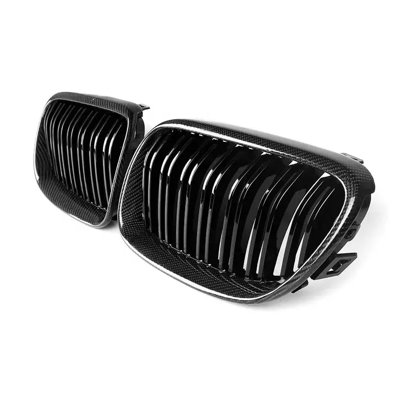 Dual Slat Carbon Fiber Front Grilles - BMW E90/E91/ E92/ & E93 M3 & 3 Series.