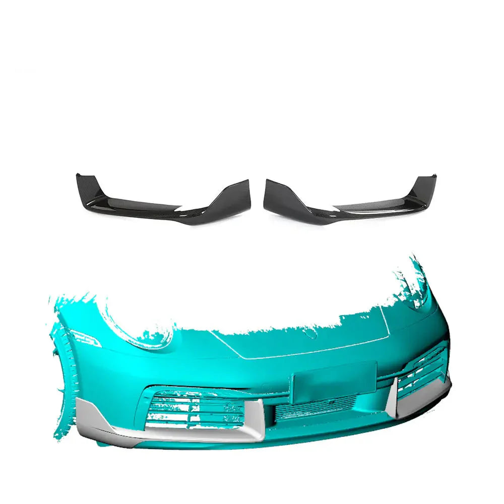 Prepreg Carbon Fiber Pro Front Bumper Splitter Trim - Porsche 911 Carrera 2 Door 2019-2020.