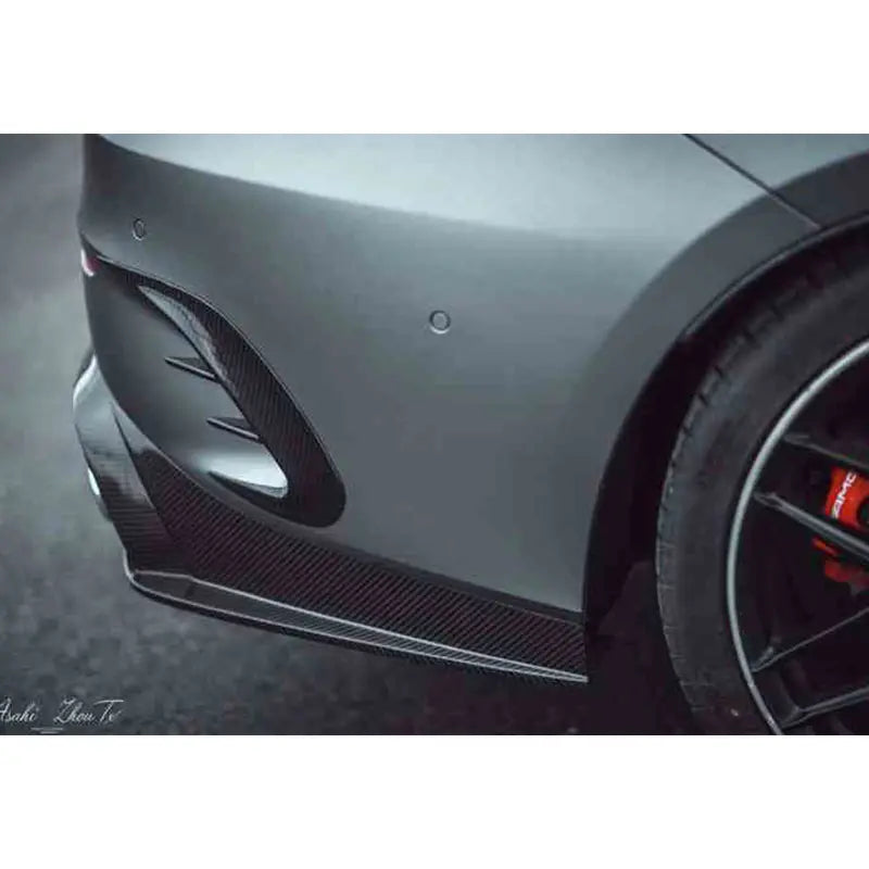 Carbon Fiber Rear Bumper Trim Fin Set - Mercedes BENZ AMG C43 W205 Coupe.