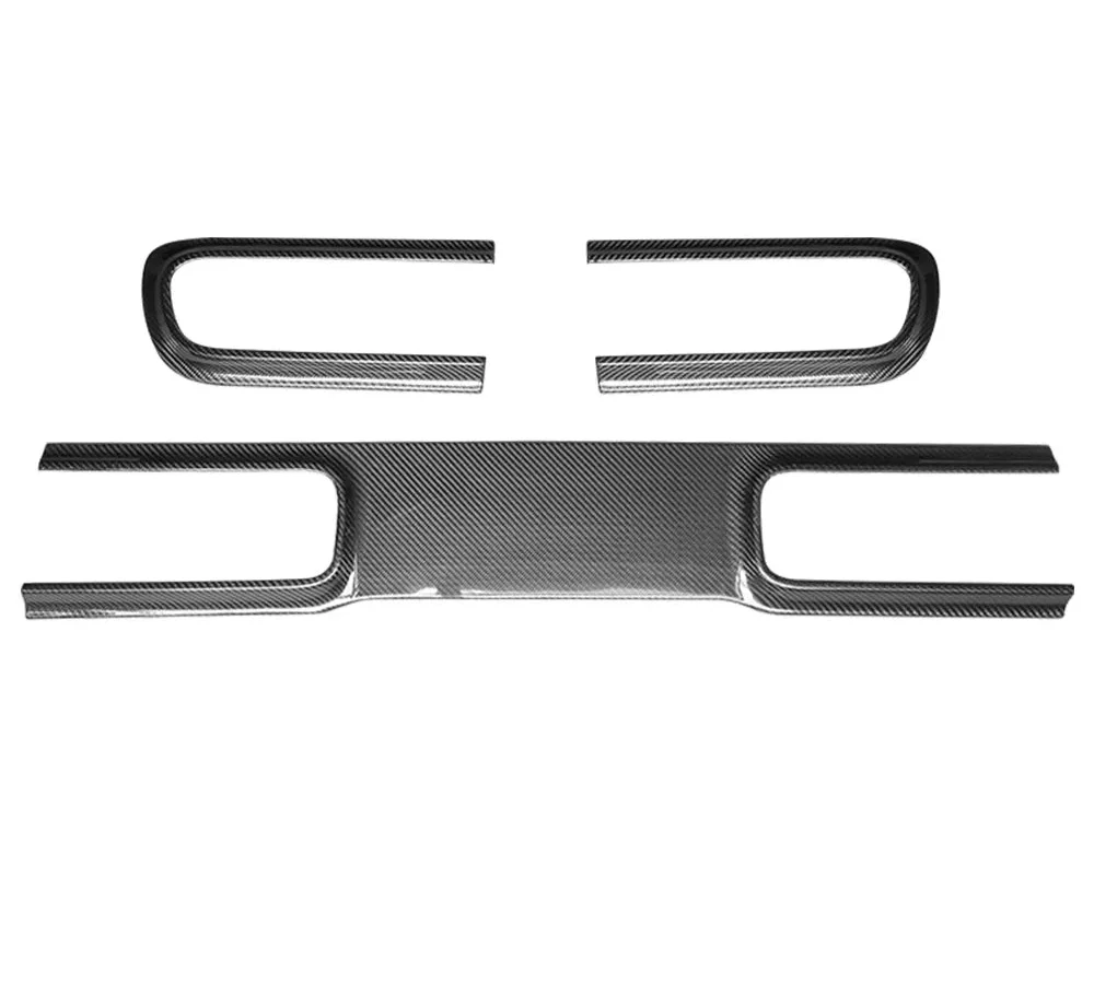 Carbon Rear Tail Light Lamp Decor Frame Cover Trim - Dodge Challenger 2015-2019 3PCS.