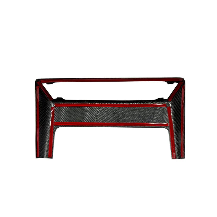 Carbon Fiber Center Console Air Conditioner Vent Panel Trim - Porsche 911 2019-2024.