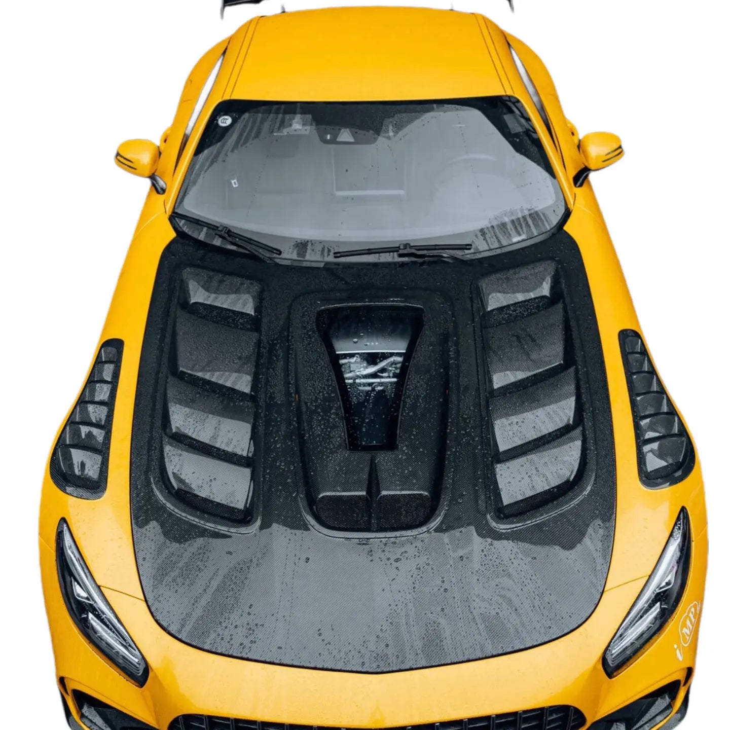 Carbon Fiber Vented Hood W/ Transparent Window V2 - Mercedes GT/GTR/GTS/GTC.