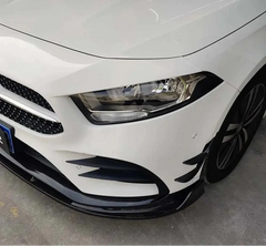Carbon Fiber Front Bumper Canards - Mercedes Benz W177 a Class Sport A35 Hatchback Sedan.