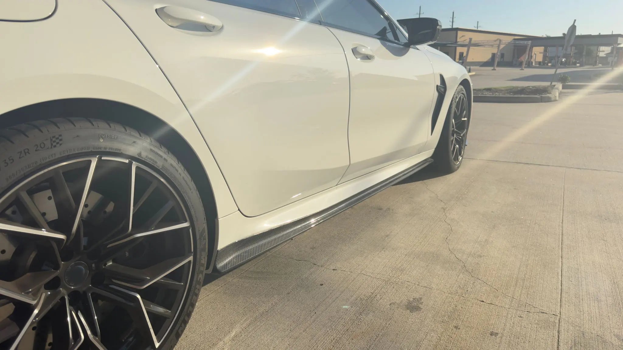 3D Style Carbon Fiber Side Skirts Extensions - BMW 8 SERIES G15 G16 / M8.