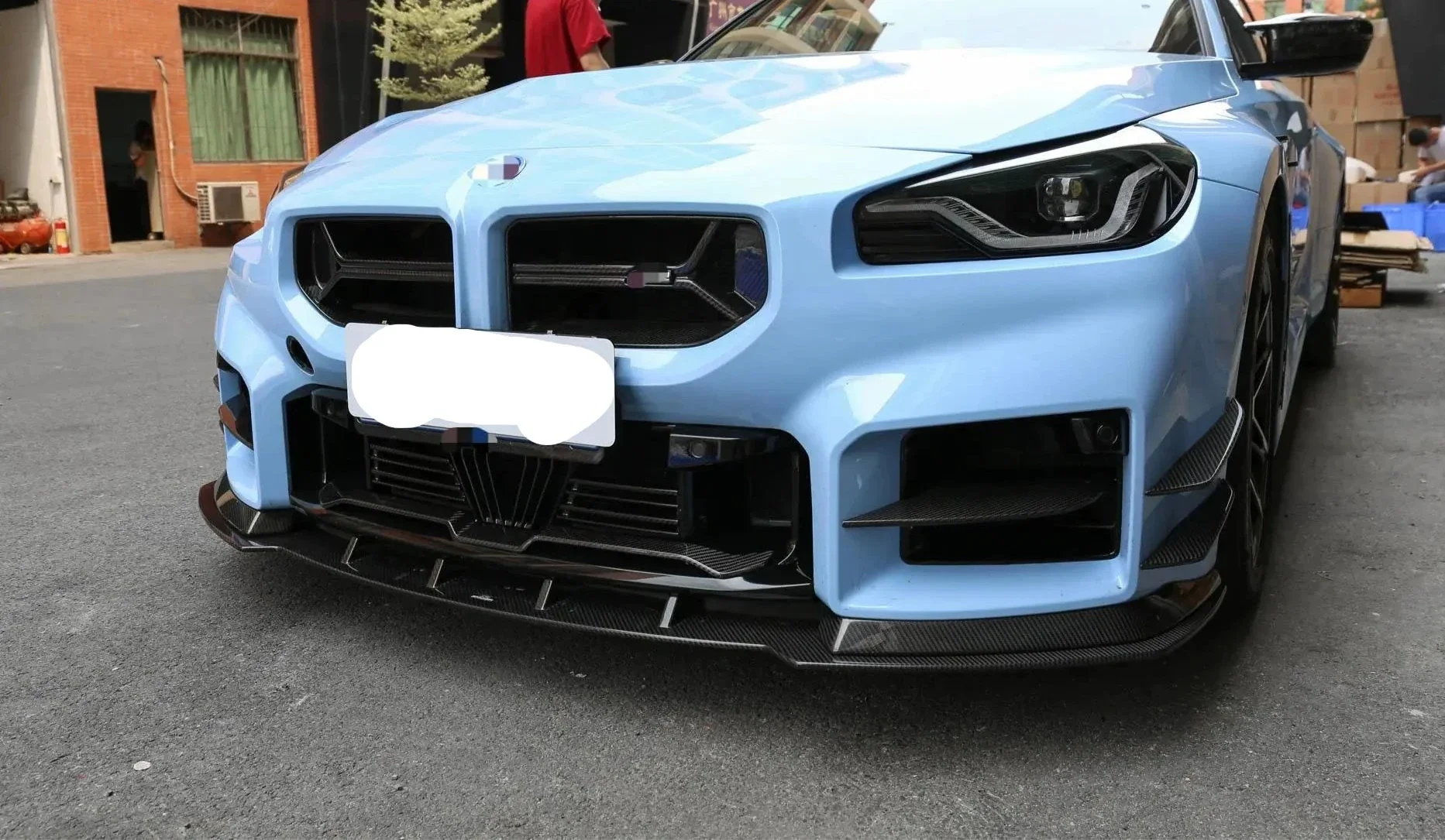 Dry Carbon Fiber Side Bumper Trims Air Vent Canards - BMW G87 M2.