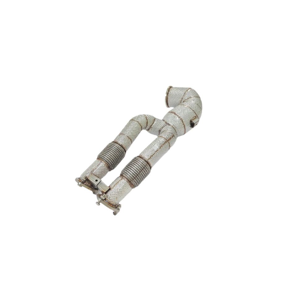 Racing High Flow Downpipe W/ Heatshield w/ Heat Shield - Audi TTRS RS3 2.5T.