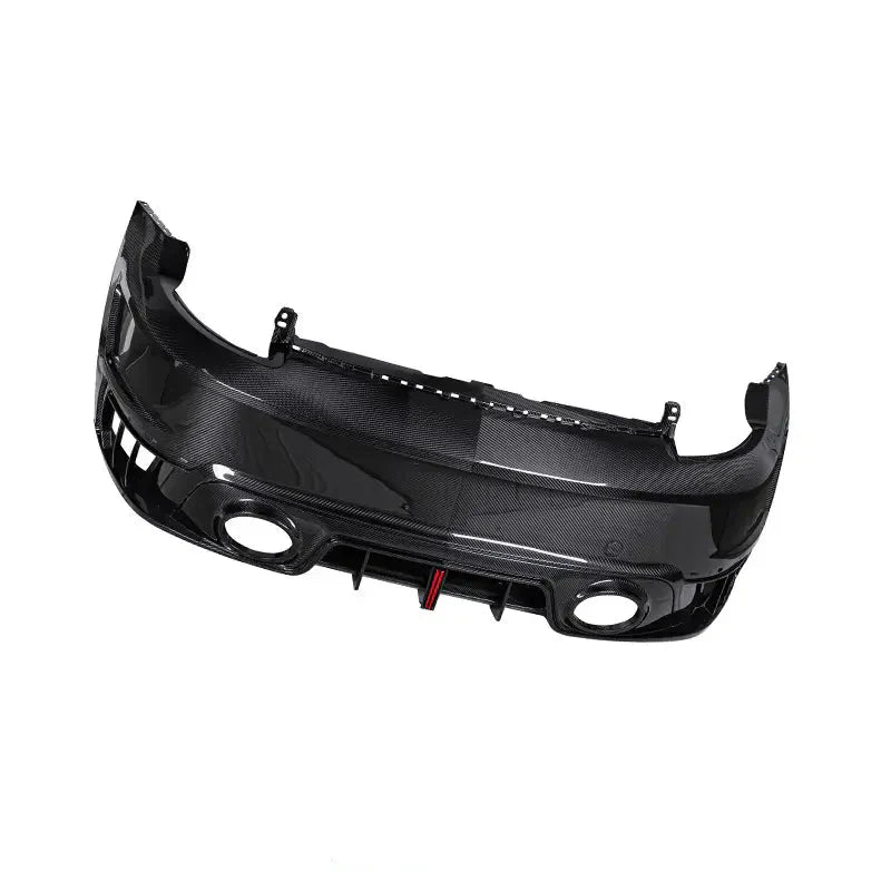 Dry Carbon Fiber Body Rear Bumper w/ Diffuser - Porsche 911 992 Turbo S.