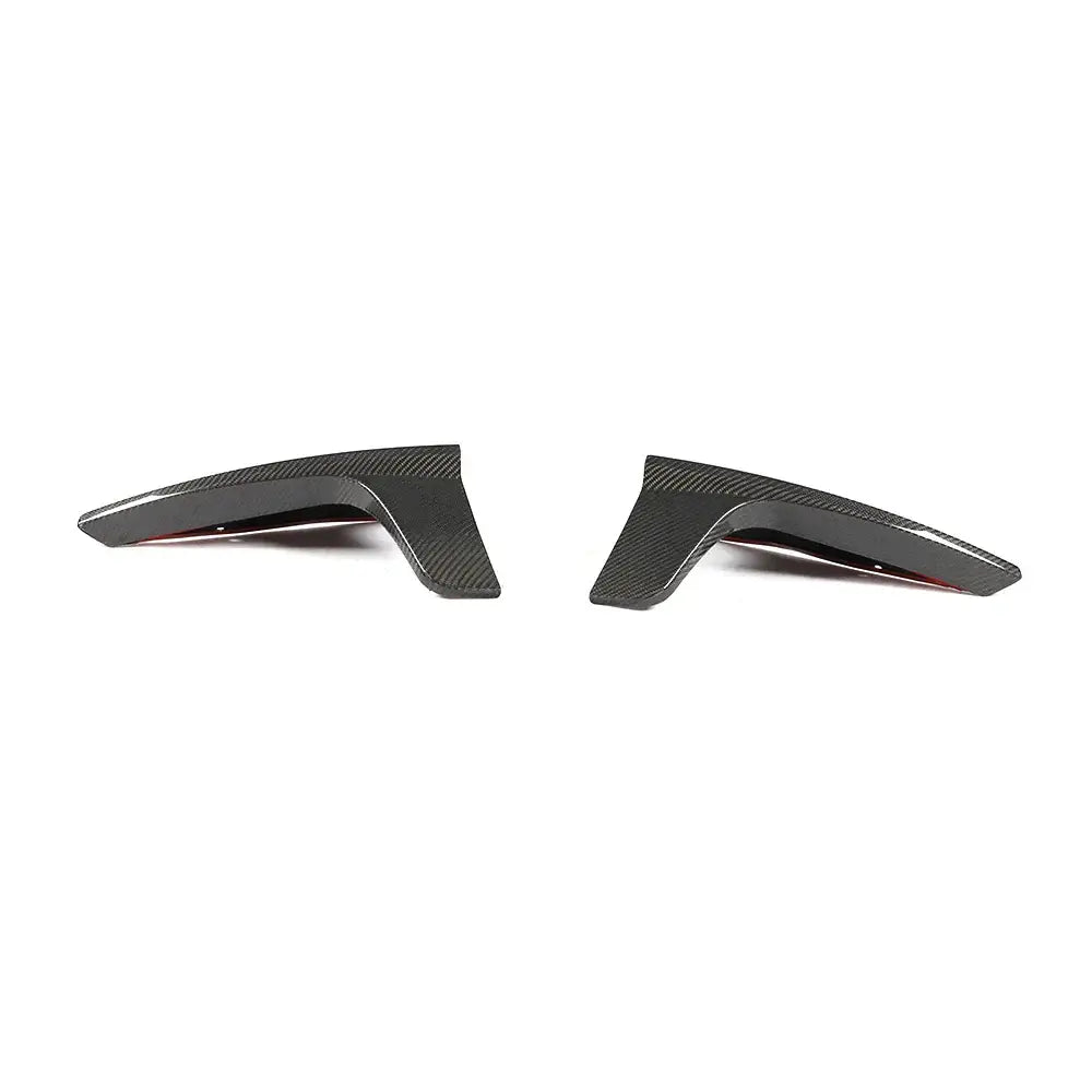Carbon Fiber Car Rear Diffuser Side Splitters for Tesla Model 3.