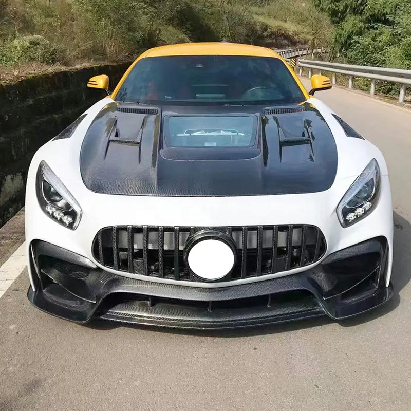 Carbon Fiber Vented Hood W/ Transparent Window - Mercedes GT/GTR/GTS/GTC.