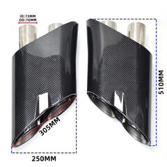 Carbon Fiber B Style Exhaust Tips - Mercedes Benz G-Class W463 W464 G63 G500.