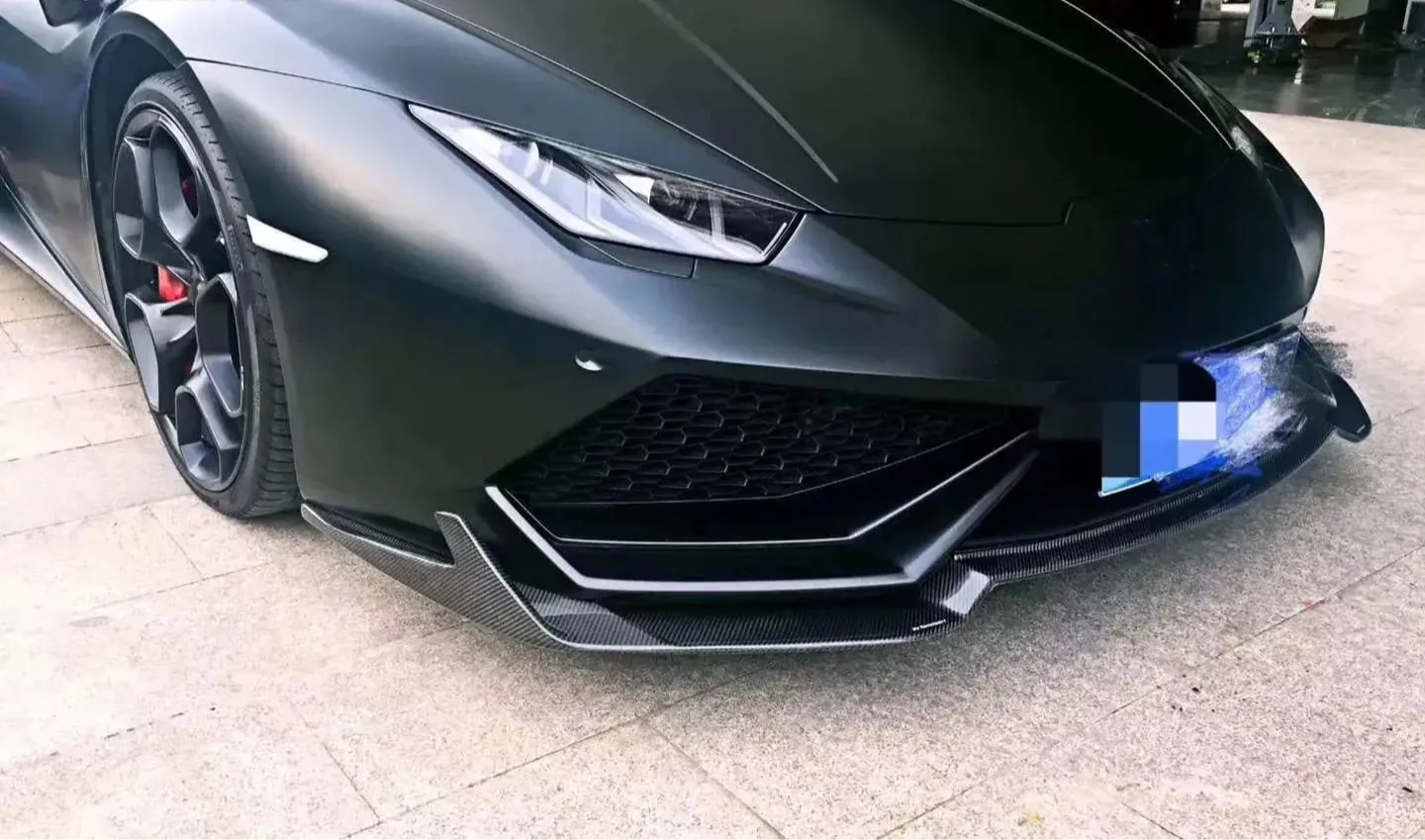 Carbon Fiber R Style Front Lip - Lamborghini Huracan LP610 LP600 LP580.