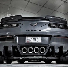 Carbon Fiber Rear Spoiler Wicker Bill - 15-19 C7 Corvette Z06 Grand Sport.
