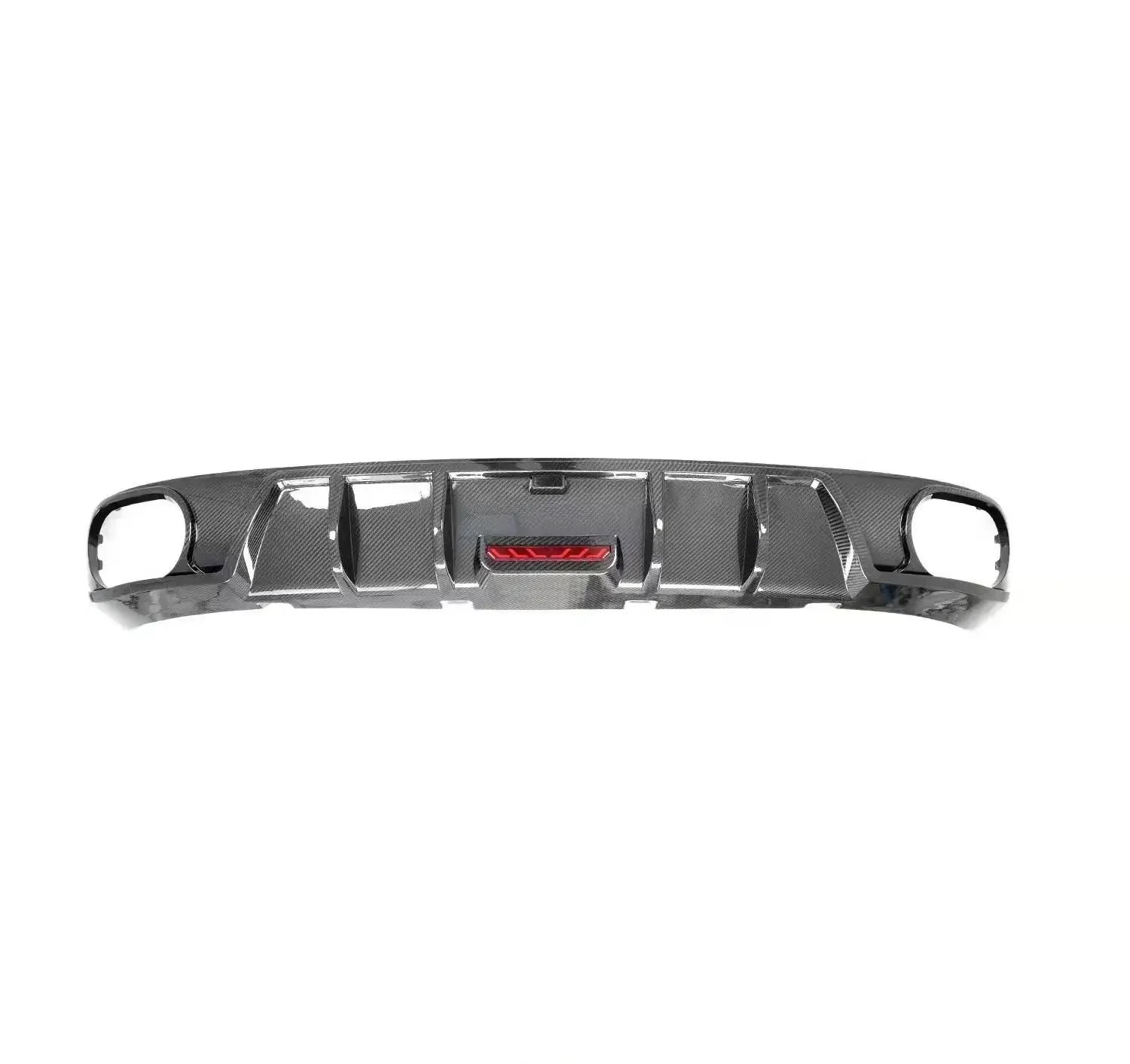 Prepreg Carbon Fiber Rear Diffuser w/led - Audi Q8 2020+.