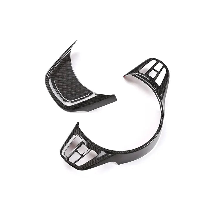 Carbon Fiber Interior Steering Wheel Trim Panel Covers - Toyota GR Supra A90.